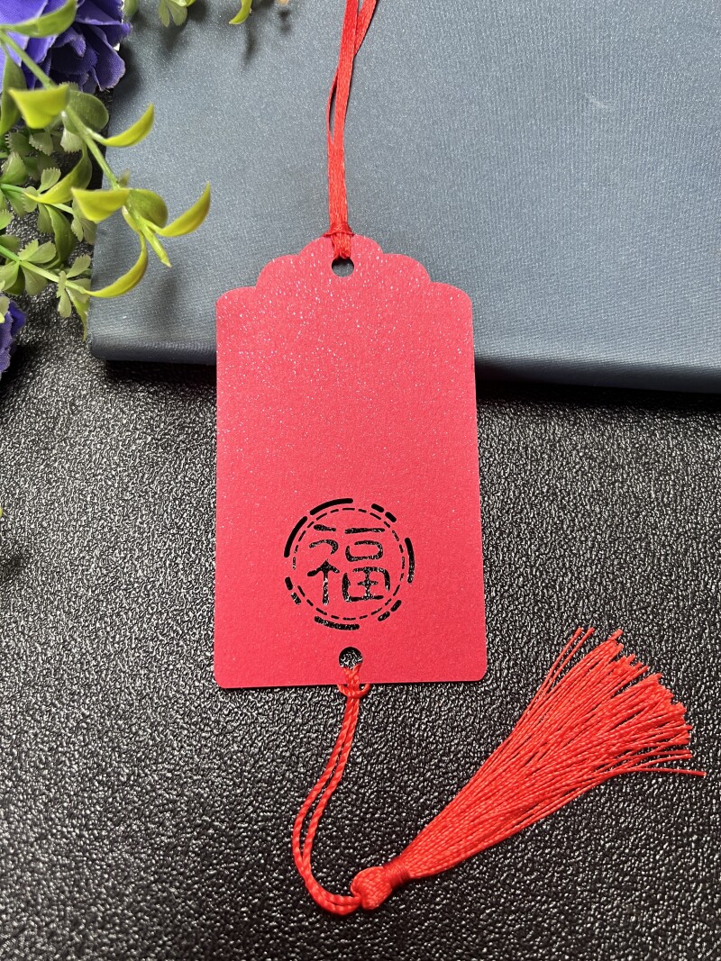 50张红色福字卡片节日祝福留言吊卡许愿树挂饰吊牌手写心愿许愿卡
