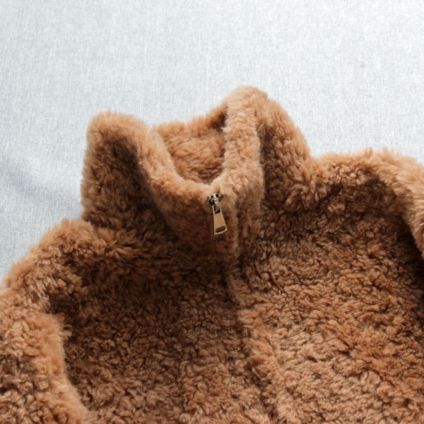 2025年进口澳洲全羊毛皮草外套短款立领颗粒复合皮毛一体皮草大衣 - 图1