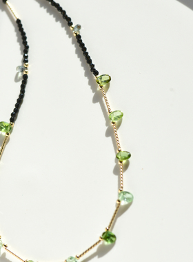 星碧三合一草天然绿碧玺项链