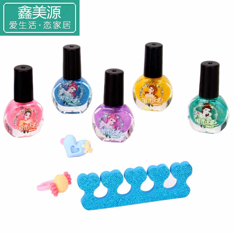 套装可撕无毒无味可水洗女孩指甲油 鑫美源玩具过家家玩具