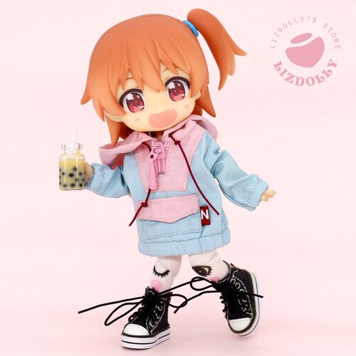 ob11mollyP9娃衣帽衫卫衣拼色冲锋衣外套娃娃衣服12分bjd GSC美结 - 图2