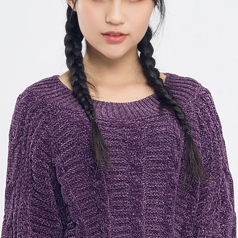 Etam艾格秋季新品时尚百搭休闲宽松个性简约纯色长袖针织衫 - 图1