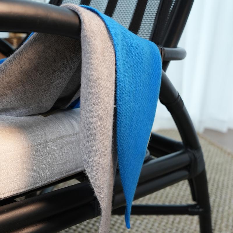 GOTAN纯山羊绒三角围巾定染康赛妮皇家aurora纱线密织披肩围脖女 - 图0