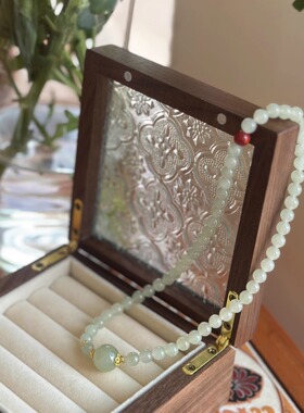 和田玉晴水6mm手串手工定制