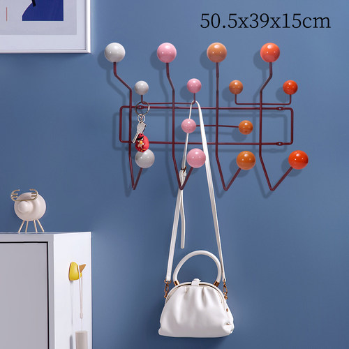 北欧Eames hang it all伊姆斯糖果挂钩衣架衣帽架实木衣帽钩 - 图1