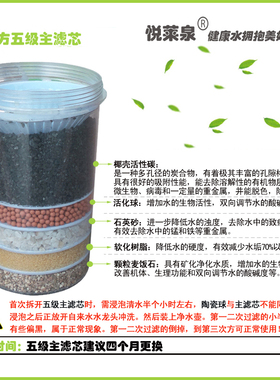 矿泉壶悦莱泉净水壶专用北方版小五级主滤芯伯仕源矿泉壶16升