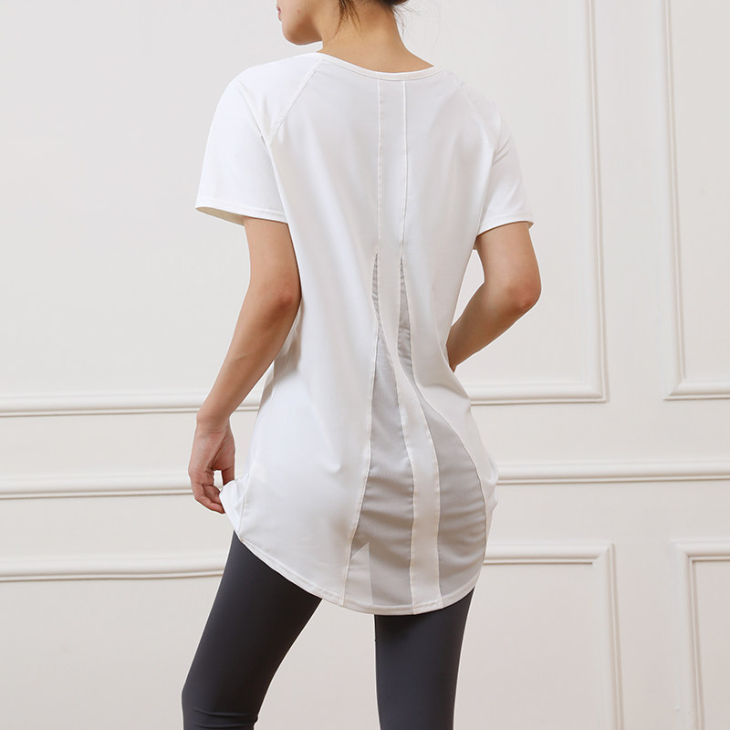 运动宽松短袖女中长款遮尴尬线瑜伽透气上衣高品质速干健身服大码,淘宝优惠券,粉丝福利购,淘宝优惠卷