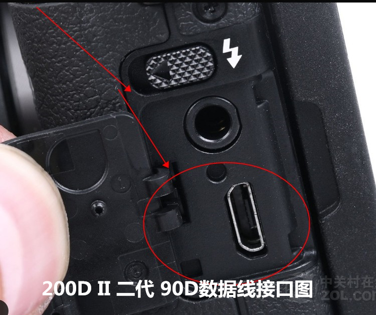 适用于佳能EOS 100D 200D 200D II二代 90D单反相机数据线连接线 - 图2