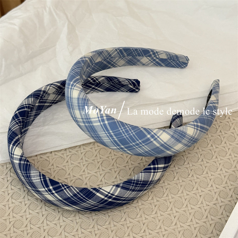 新款学院风复古格子发箍森系简约外出压发卡女韩版高级感气质头箍,淘宝优惠券,粉丝福利购,淘宝优惠卷