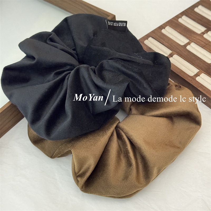 秋冬新款麂皮绒大肠发圈高级感马尾发绳软糯气质头绳复古时尚头花,淘宝优惠券,粉丝福利购,淘宝优惠卷