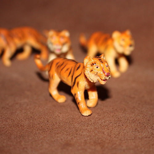 safari正品 生态仿真动物模型玩具 场景摆件 野生动 老虎 东北虎 - 图2