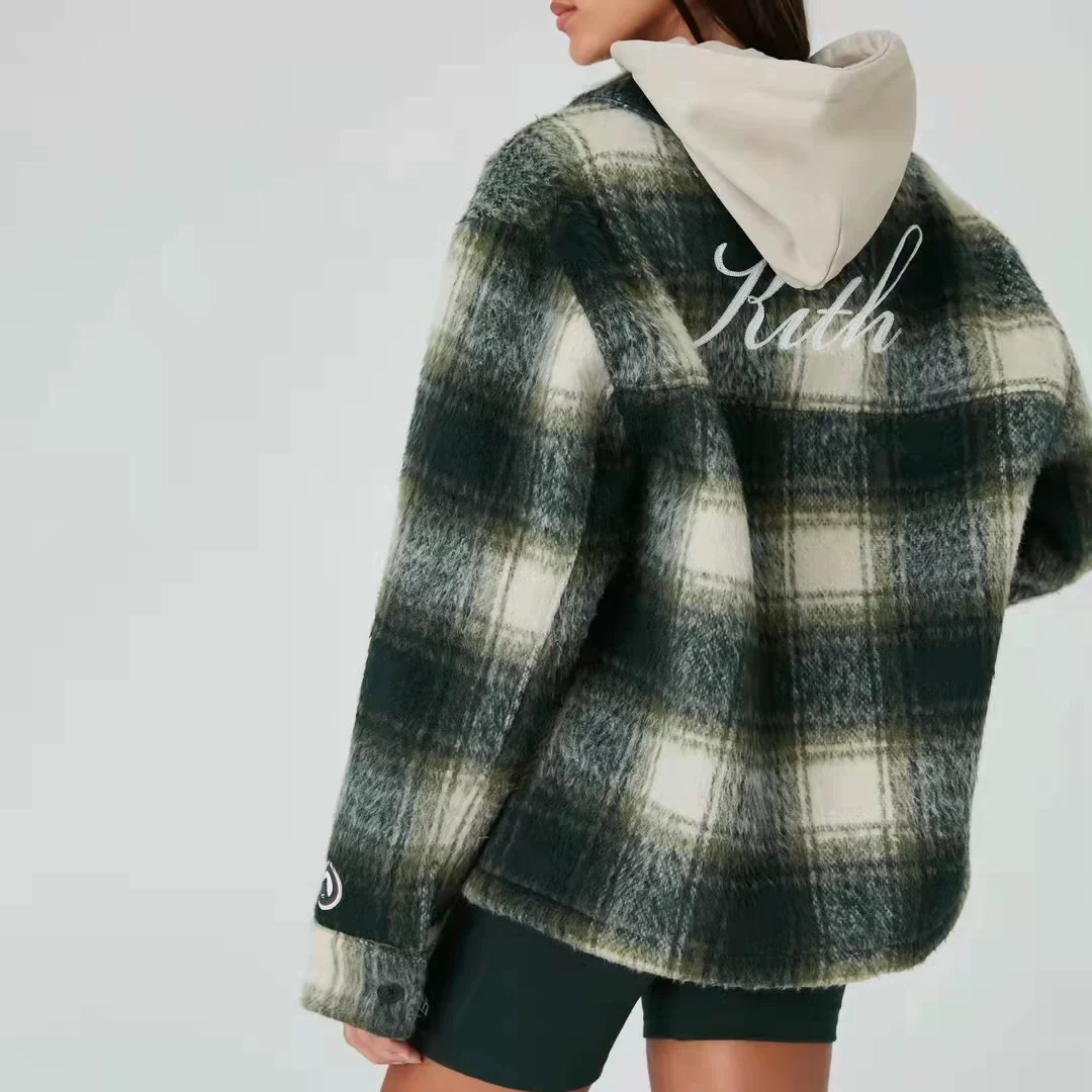 Spot KITH WOMEN FAWN II Shacket Female Frank Lamb Mask Jacket Jacket