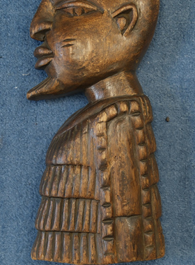 双子商店 孤品中古非洲制手工木雕人形装饰摆件 木雕挂件