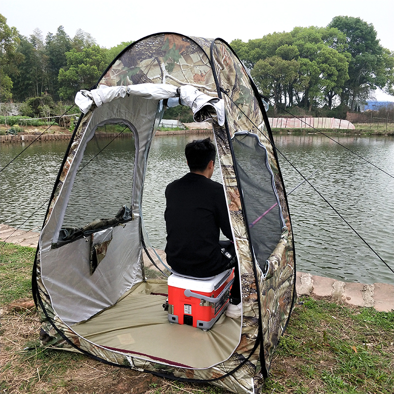 钓鱼棚帐篷防雨出摊冰钓单人速开全自动简易超轻便专用户外帐篷 - 图0