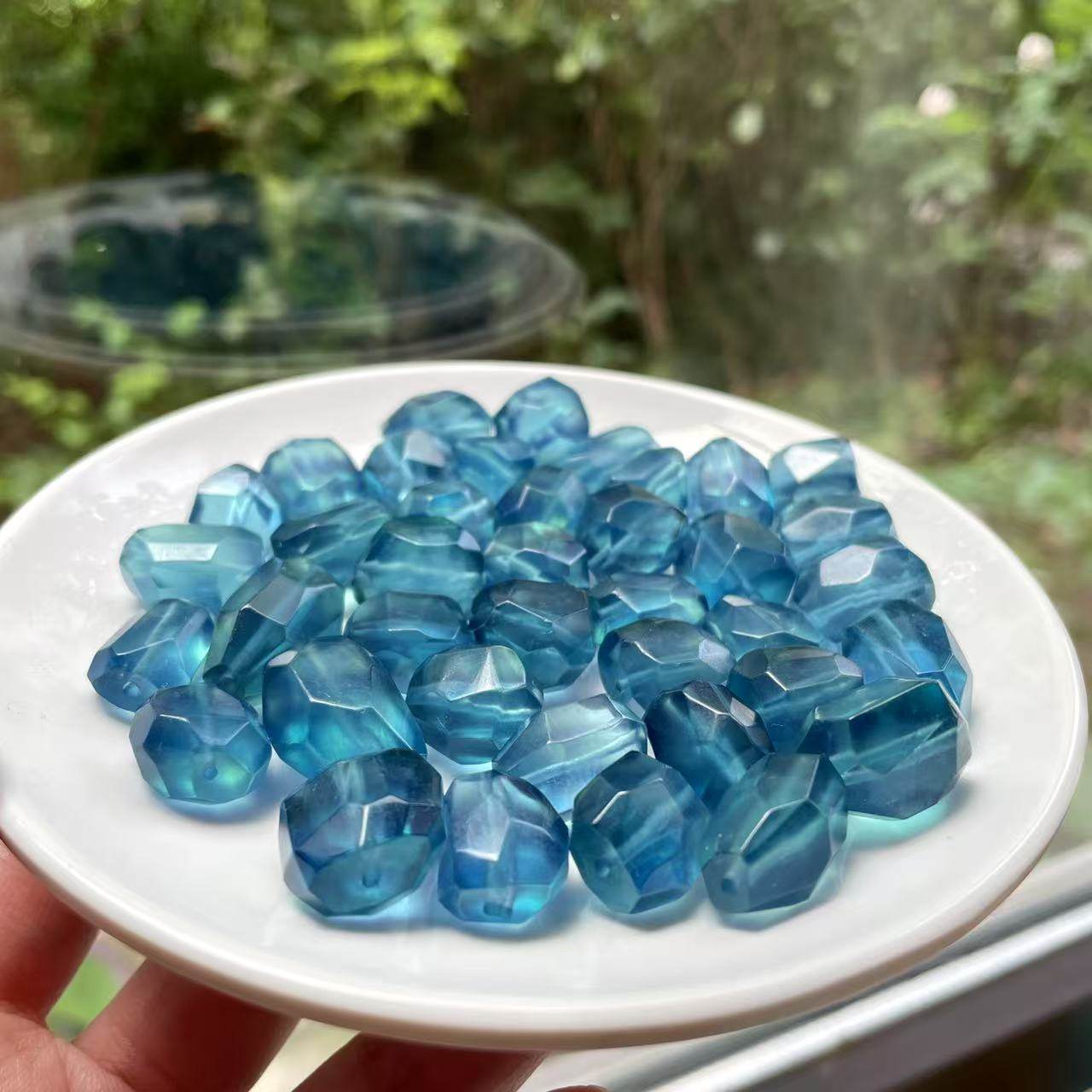 缘创手作 天然精品冰种魔鬼篮海蓝宝随型水晶DIY配件（一物一拍）,淘宝优惠券,粉丝福利购,淘宝优惠卷