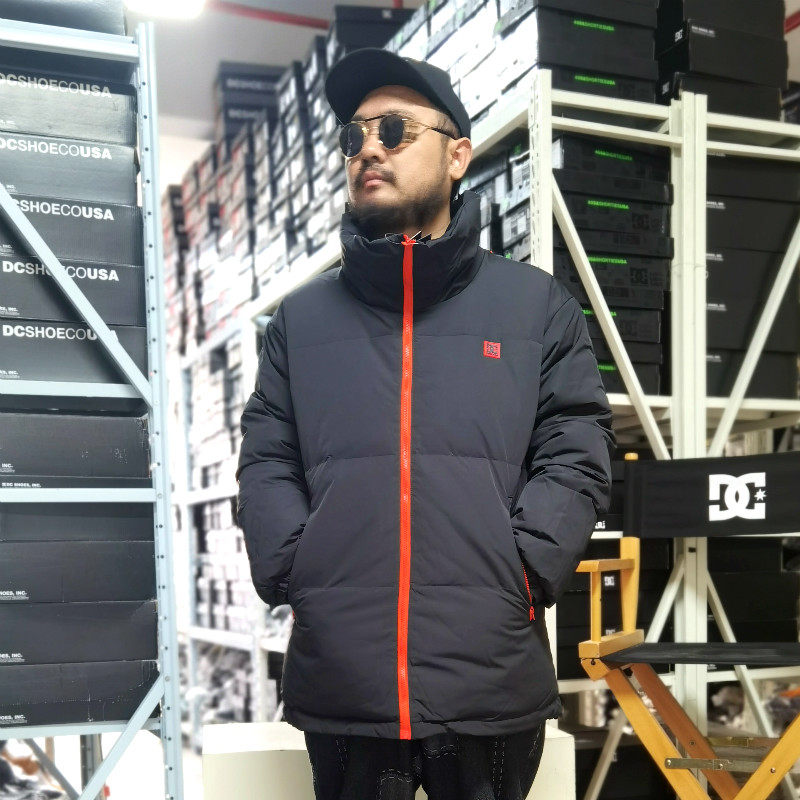 DCSHOECOUSA男子DC保暖加厚灰鸭绒含绒量80%高领羽绒服GDYJK20401_虎窝淘