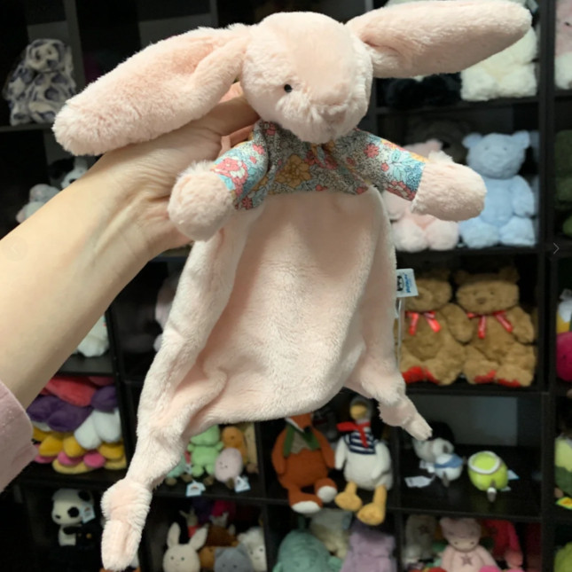 英国代购正品01.12 jellycat Blossom Silver碎花兔子安抚巾毯子,淘宝优惠券,粉丝福利购,淘宝优惠卷