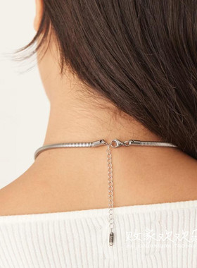 英国代购正品11.28 2025潮流导向 饰品新款 设计银色蛇形项链