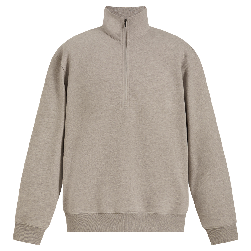 NELY小尼力重磅410g斯密绒半拉链卫衣男女潮牌宽松百搭套头上衣服 - 图3