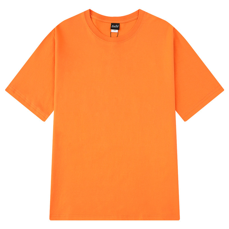 夏季新款重磅纯棉短袖t恤男女宽松百搭简约套头纯色上衣打底衫潮