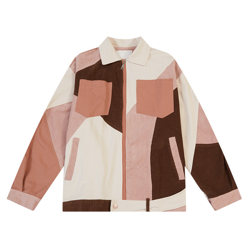 美式条纹翻领外套男春秋棒球服男女开衫卫衣男生学院风运动夹克潮,淘宝优惠券,粉丝福利购,淘宝优惠卷