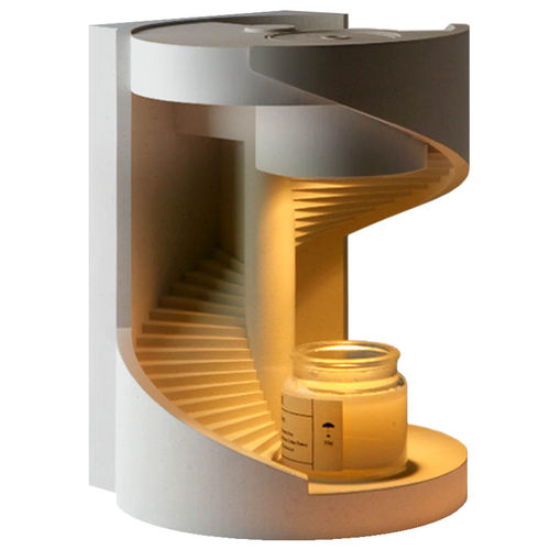 泥想国原创旋梯2融蜡灯卧室氛围夜灯混凝土建筑结婚新婚订婚礼物 - 图3