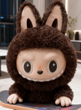 酒店大型玻璃钢卡通植绒贴毛玩偶