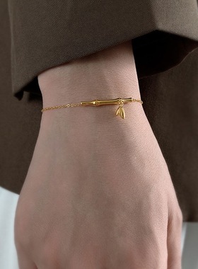 简约节节高升竹子钛钢手链