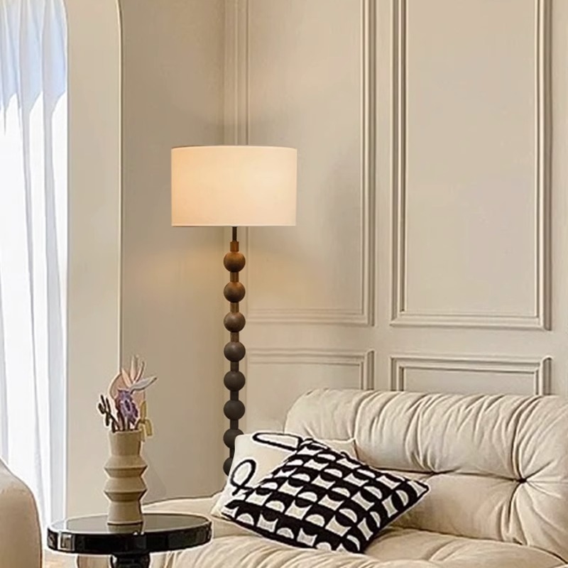 法式中古侘寂风落地灯客厅新中式美式复古卧室高级感氛围灯台灯-图0