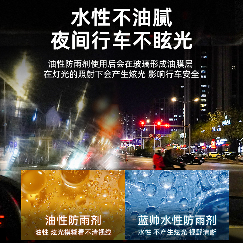 蓝帅后视镜防雨水反光镜汽车玻璃车窗除防水喷剂膜驱水防雾剂神器 - 图2