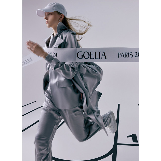 Gloria trench coat ເສື້ອຍືດຍາວ acetate ຂອງແມ່ຍິງ