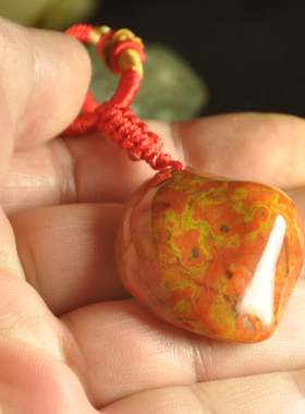 无裂随型天然北票战国红缟玛瑙