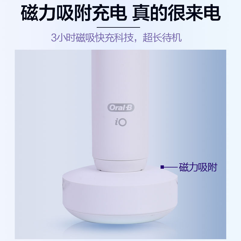 OralB/欧乐B德国进口电动牙刷3D声波充电式男女智能蓝牙云感io9/7 - 图2