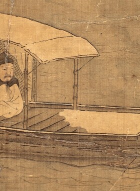 仇英雪景山水图山水画字画
