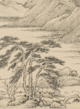 仿黄公望富山春居图山水风景国画