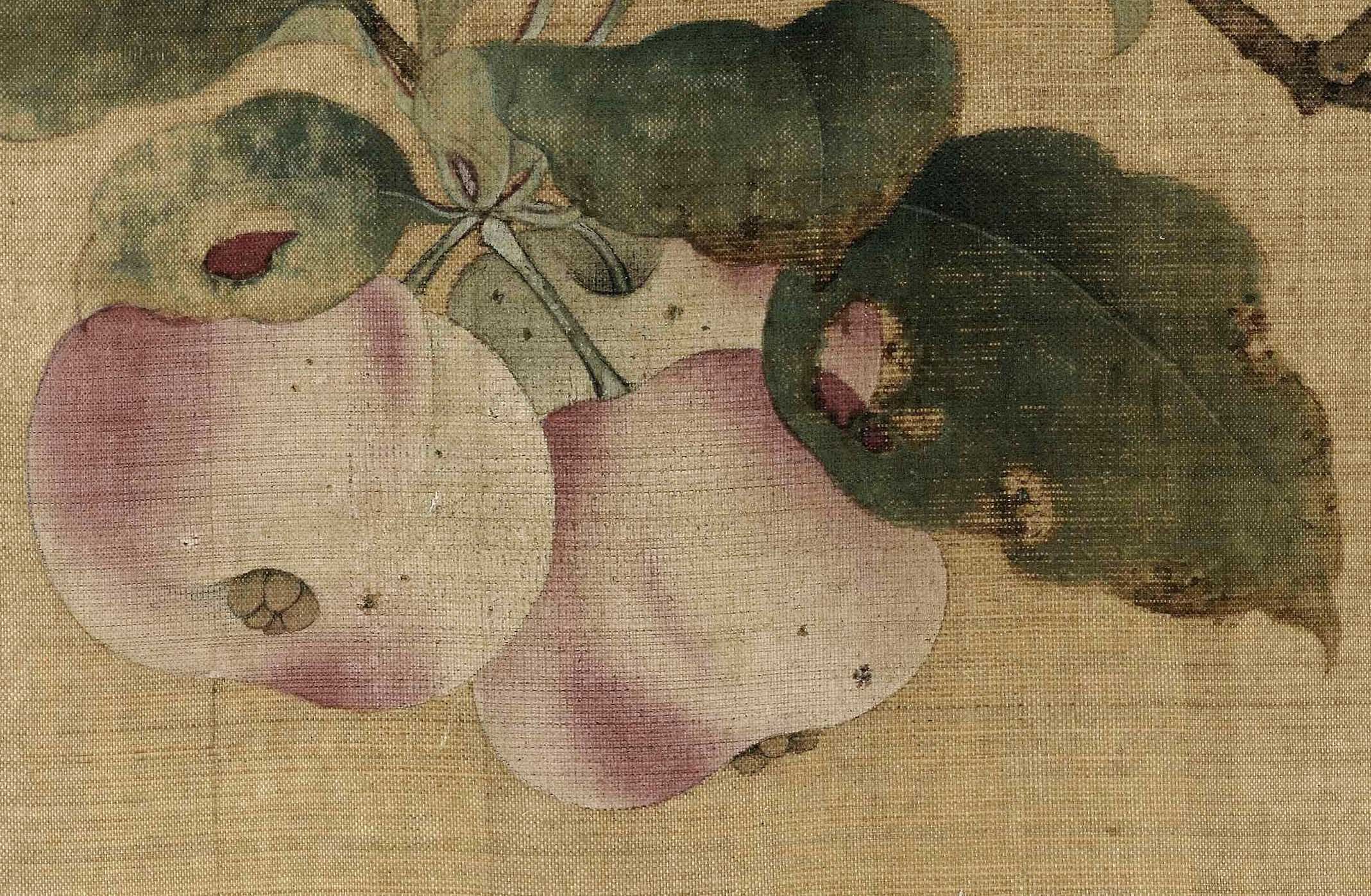 1:1宋 林椿 果熟来禽图宋画小品26.9x27.2cm高清微喷复制临摹手稿,淘宝优惠券,粉丝福利购,淘宝优惠卷