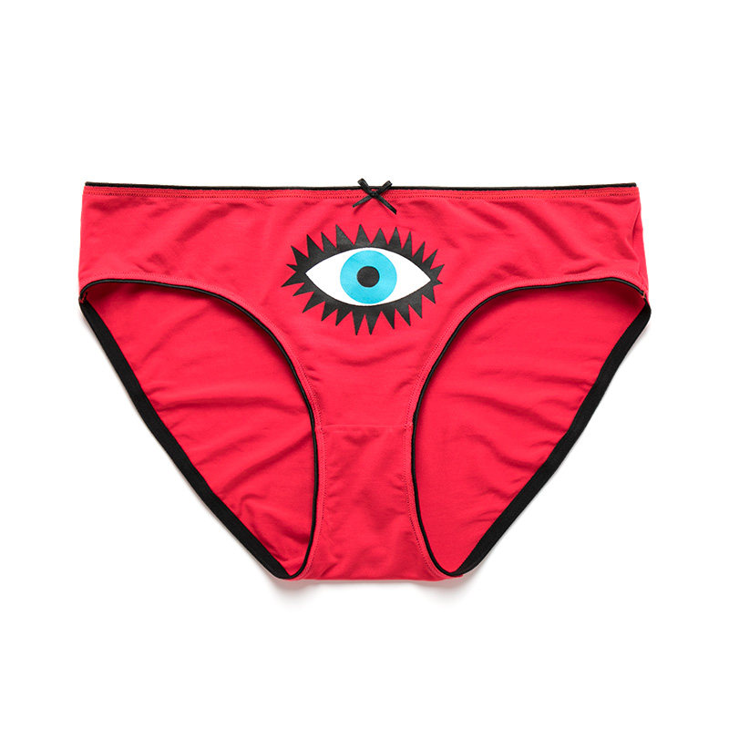 棉花共和国女士莫代尔红色短裤内裤 棉花共和国网赢专卖内裤