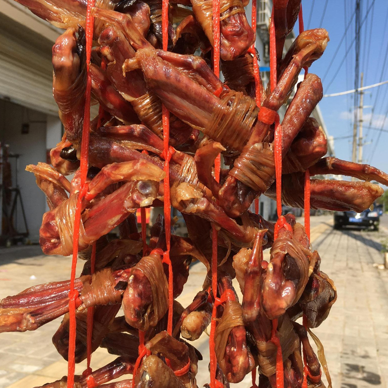 鸭脚包10个腊味食用农家鸭爪水阳三宝特产鸭肠掌心大个干净美味-图3