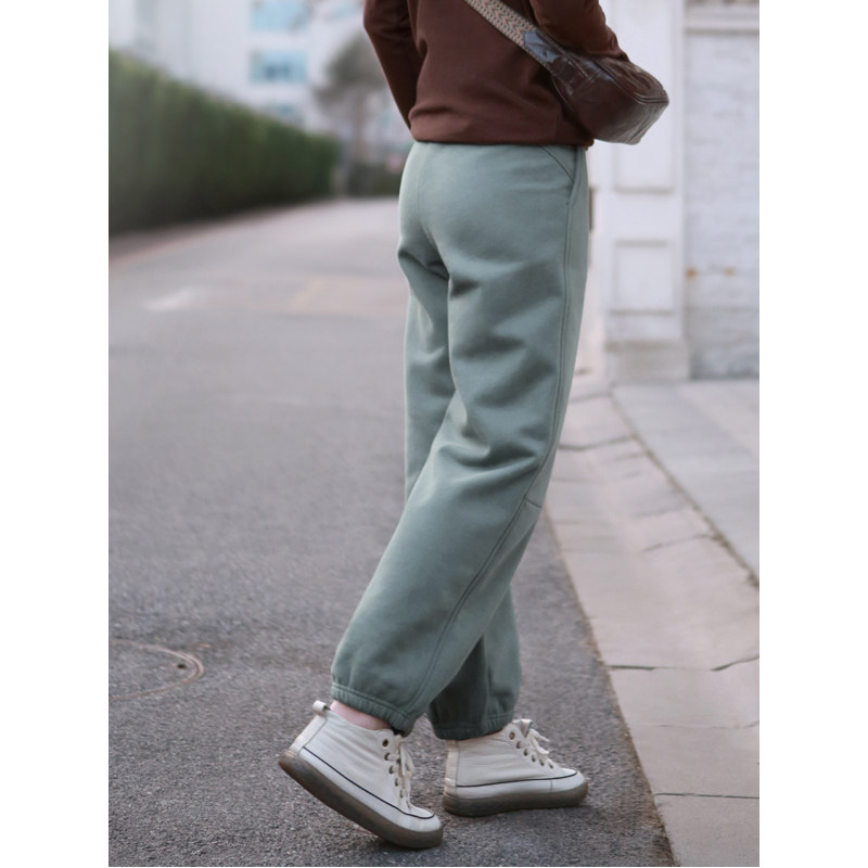 2025秋冬新款卫裤女抓绒加厚保暖休闲女款萝卜裤松紧腰修身运动裤,淘宝优惠券,粉丝福利购,淘宝优惠卷