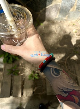 blueblood白芯琉璃随型松石手链