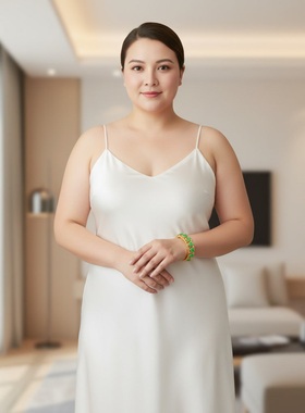 WACAHOO金镶玉绿色玉石胖子手镯