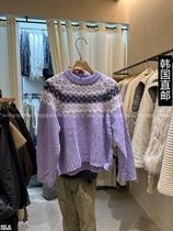 Amy Home Korea Direct mail East gate 2023 Winter fit new HUE sweater 21300643