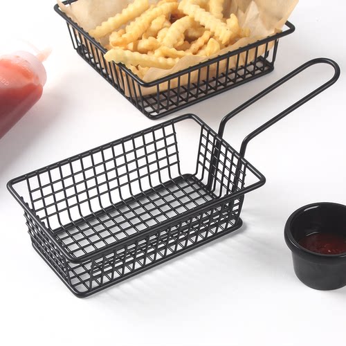 美式薯条篮创意小吃篮炸鸡翅面包筐炸篮酒吧餐厅油炸食品盘子容器 - 图1