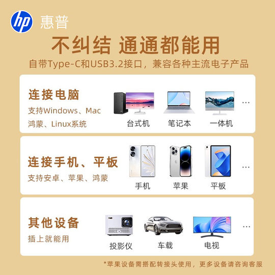 HP/惠普官方正品可爱创意萌宠动物保护套U盘学生手机电脑两用优盘