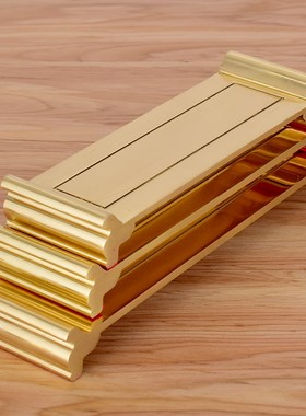 热销财神爷酒杯家用供奉土地关公三杯五杯连座纯黄铜供杯茶杯室内