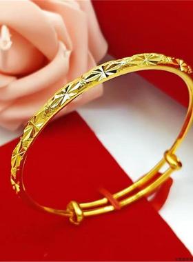 沙金饰品满天星手镯女士仿真不掉