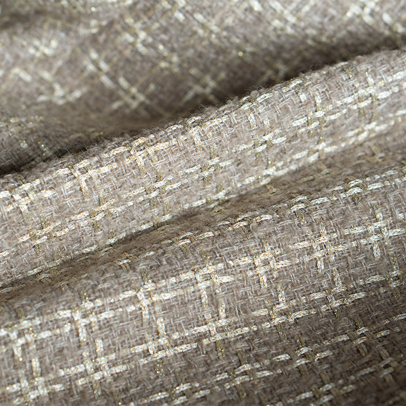 罗衣小香风粗花呢浅卡其套装女春职业西装外套半身裙两件套05481,淘宝优惠券,粉丝福利购,淘宝优惠卷