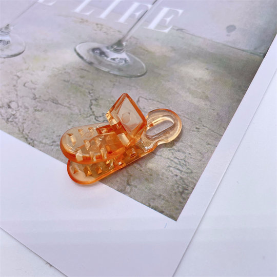 20mm奶嘴夹鸭嘴夹塑料夹多功能夹子鳄鱼夹牙胶DIY安抚夹透明插扣