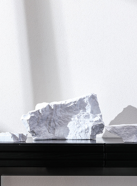 不规则异形样板房间白色摆件