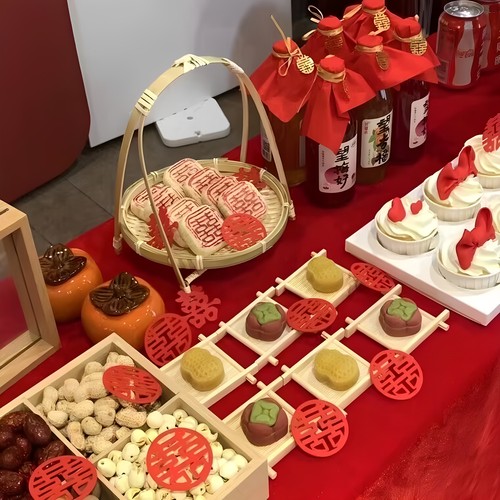 订婚摆件早生贵子干果包组合红枣花生桂圆莲子干果盒结婚布置摆盘 - 图2